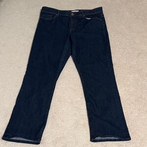 LOFT Dark Blue Modern Straight Leg Jeans